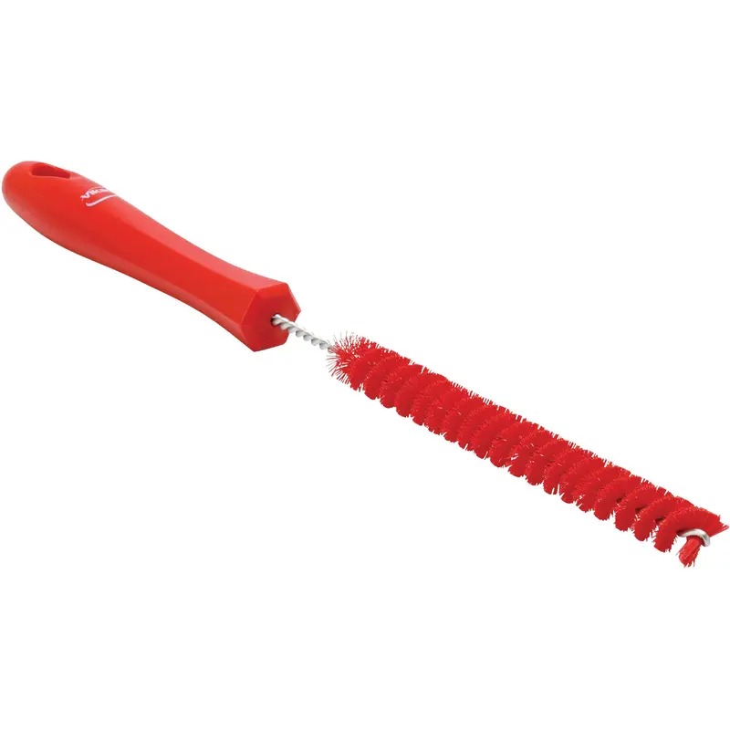 0.6" Drain Cleaning Brush, Stiff Bristles, 12-1/5" Long, Red 1