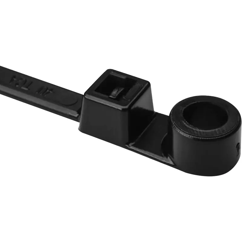 1-Piece Screw Mount Cable Ties, 12-2/5" Long, 50 Lbs. Tensile Strength, Black 1