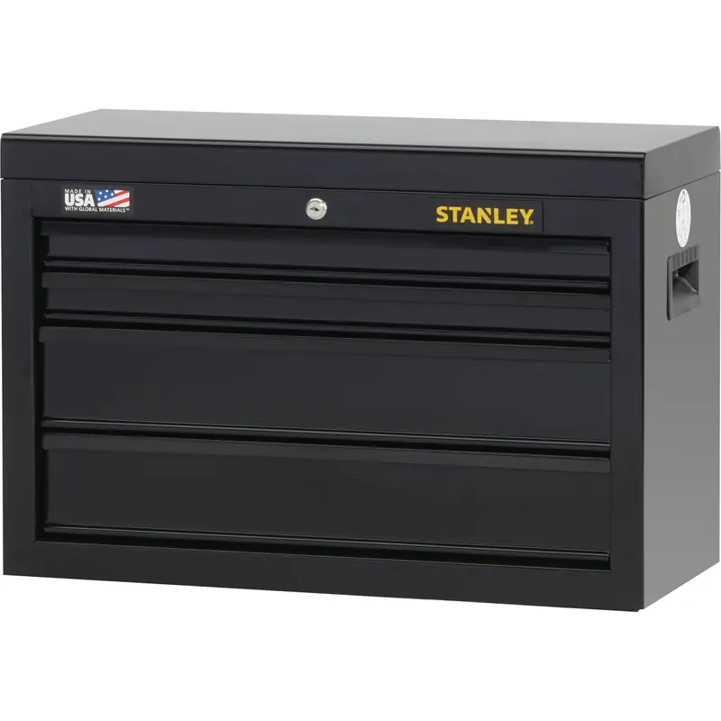100 Series Tool Chest, 26" W, 4 Drawers, Black 1