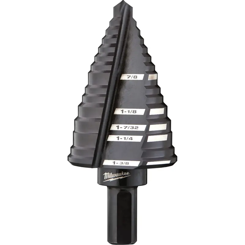 #12 Step Drill Bit, 7/8" - 1-3/8" , High Speed Steel 1