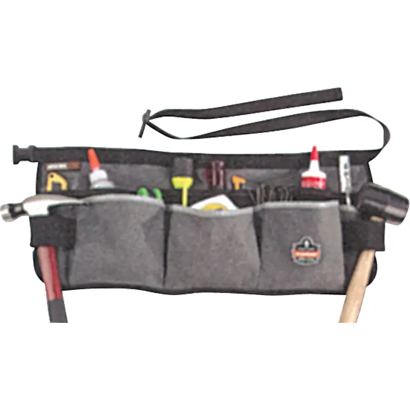 13-Pocket Waist Aprons, Canvas, Grey 1