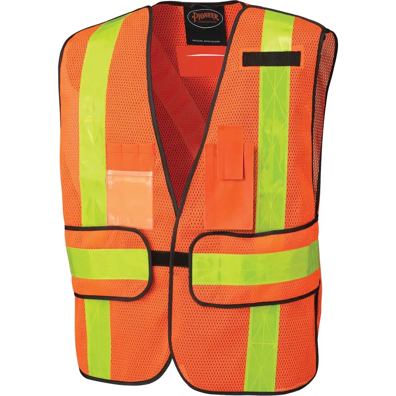 145 All-Purpose Safety Vest, High Visibility Orange, Polyester 1