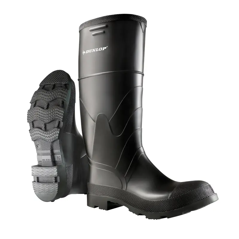 16" Economy Boots, Pvc, Steel Toe, Size 13, Puncture Resistant Sole 1