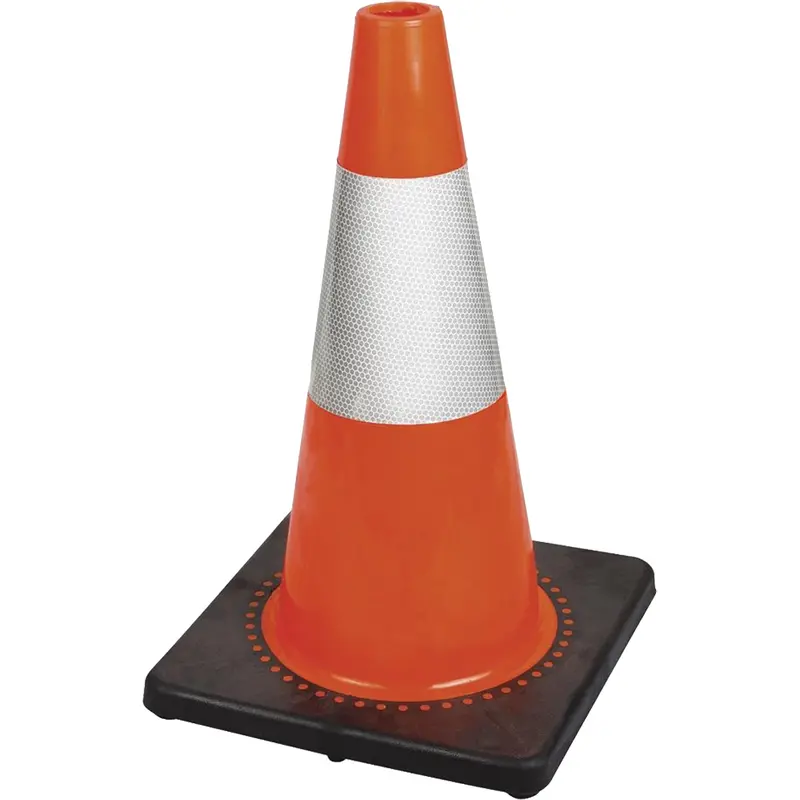 181 Premium Flexible Safety Cone, 18", Orange, 6" Reflective Collar(S) 1
