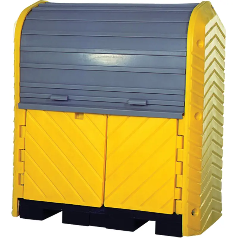 2-Drum Ultra-Hard Top Plus® Spill Pallet, 67.2" L X 41.25" W X 74" H, 4500 Lbs. Load Capacity 1