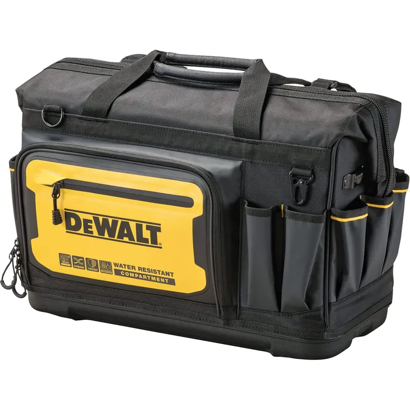 20” Pro Open Mouth Tool Bag, 33 Pockets, Black/Yellow 1