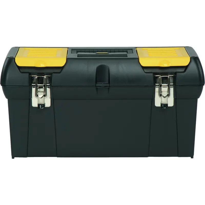 2000 Series Tool Box With Tray, 24" W X 11-1/4" D X 11" H, Black/Yellow 1