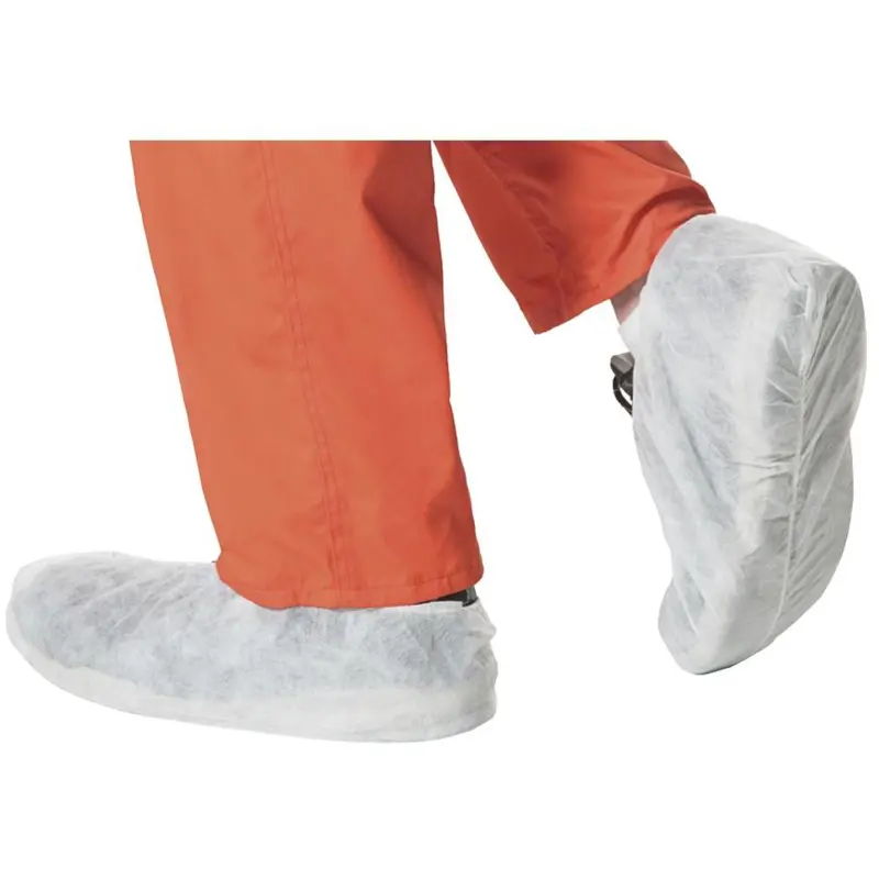 2022 Disposable Shoe Covers, One Size, Polypropylene, White 1