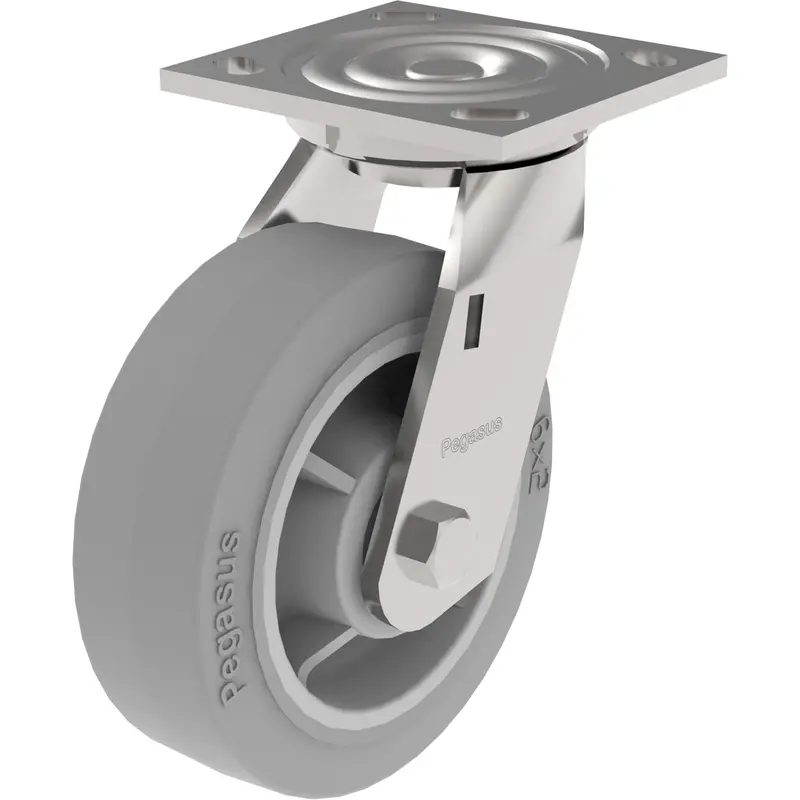 21 Series Medium-Duty Caster, Rigid, 6" (152.4 Mm), Thermoplastic Rubber, 500 Lbs. (227 Kg.) 1
