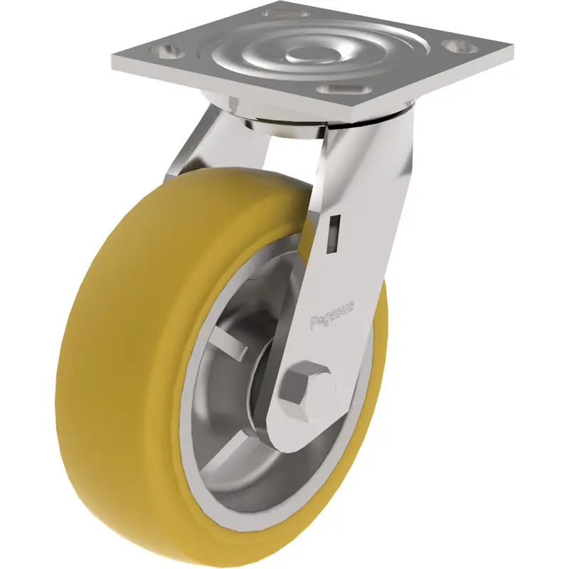 21 Series Medium-Duty Caster, Swivel, 4" (101.6 Mm), Urethane, 700 Lbs. (317 Kg.) 1