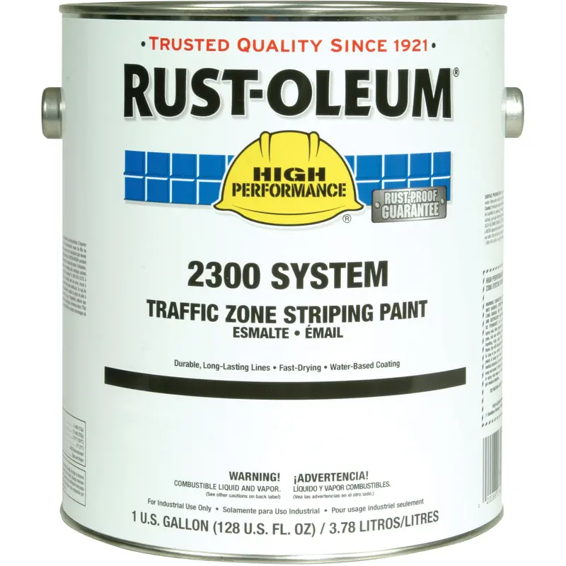 2300 System Traffic Zone Striping Paint, White, Gallon 1