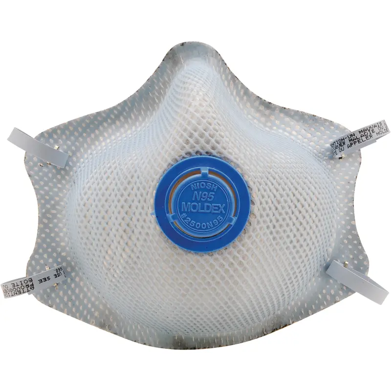 2500 Particulate Respirators, N95, Niosh Certified, Large/Medium 1