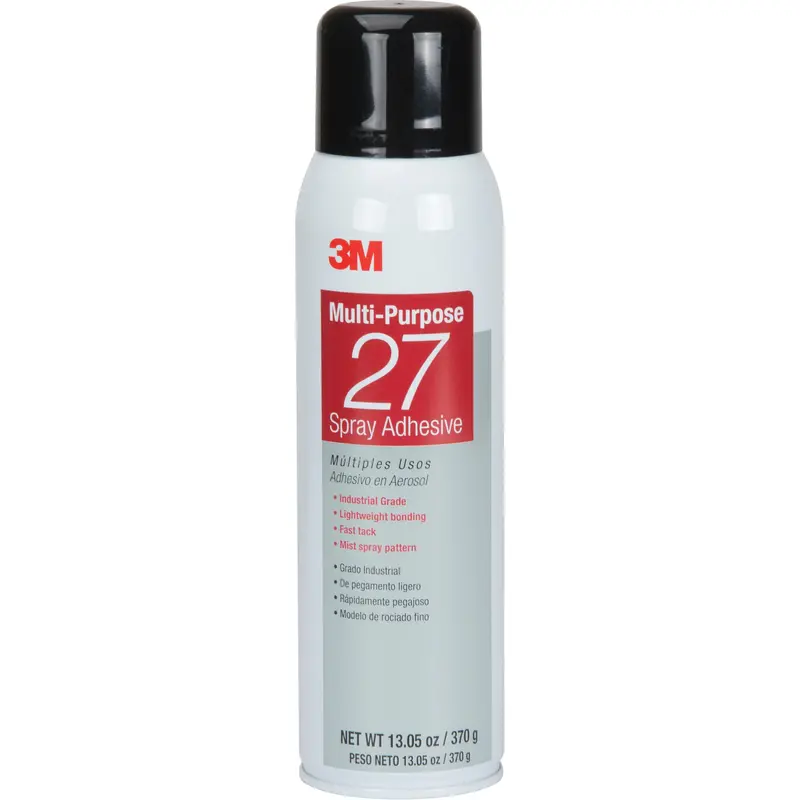 27 Multi-Purpose Spray Adhesive, Clear, Aerosol Can 1