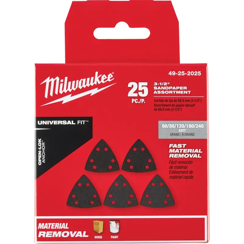 3-1/2" Open-Lok™ Triangle Sanding Paper Set 1