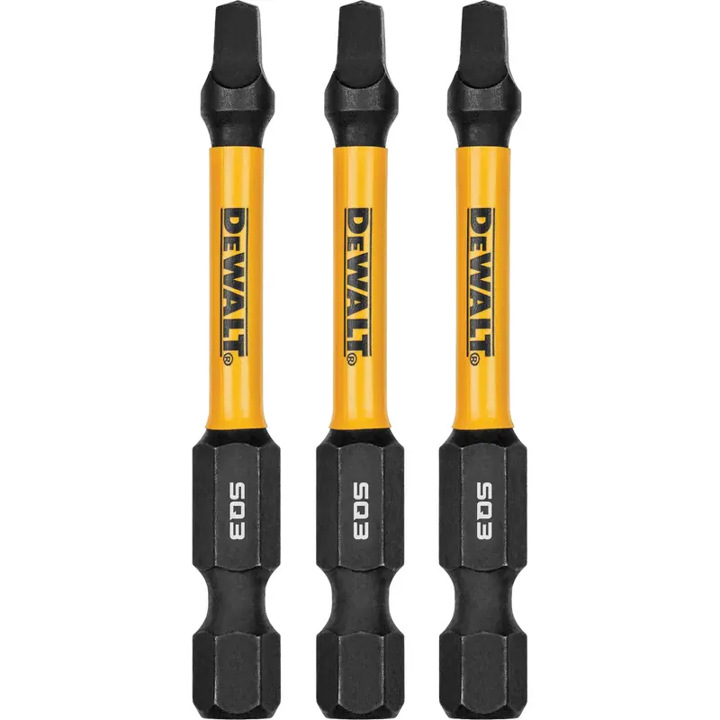 3-Piece Flextorq® Impact Screwdriving Bits, Square, #3, 1/4" Drive 1