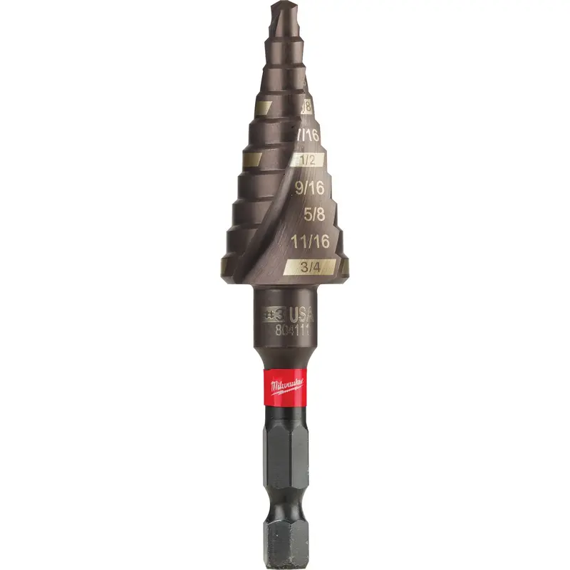 #3 Shockwave™ Impact Duty™ Step Drill Bit, 3/16" - 3/4" , 1/16" Increments, Titanium 1