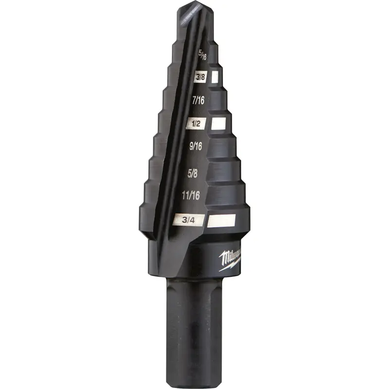 #3 Step Drill Bit, 1/4" - 3/4" , 1/16" Increments, High Speed Steel 1