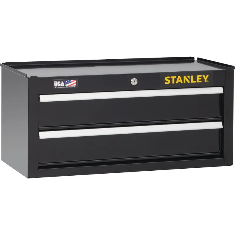 300 Series Middle Tool Chest, 26" W, 2 Drawers, Black 1