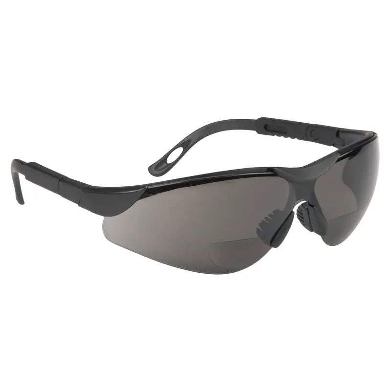 305 Series Reader Safety Glasses, Anti-Scratch, Grey/Smoke, 2.5 Diopter 1
