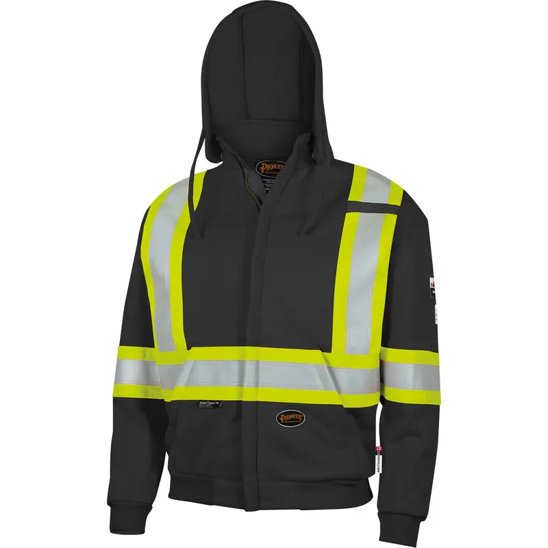 337Sf Flame-Resistant Zip Style Hoodie, Men's, Small, Black, 22 Cal/Cm² 1