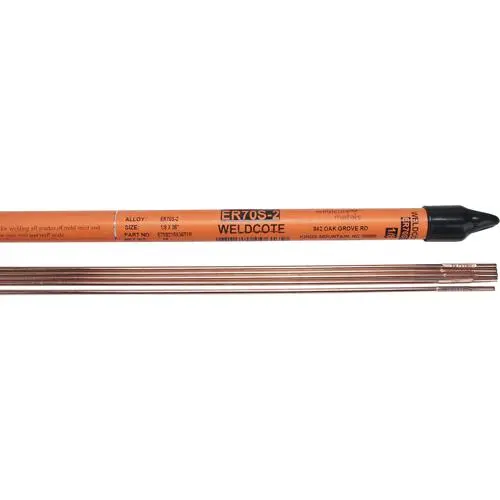 36" Cut Length Tig Rods, 1/8", Triple Deoxidized Steel 1