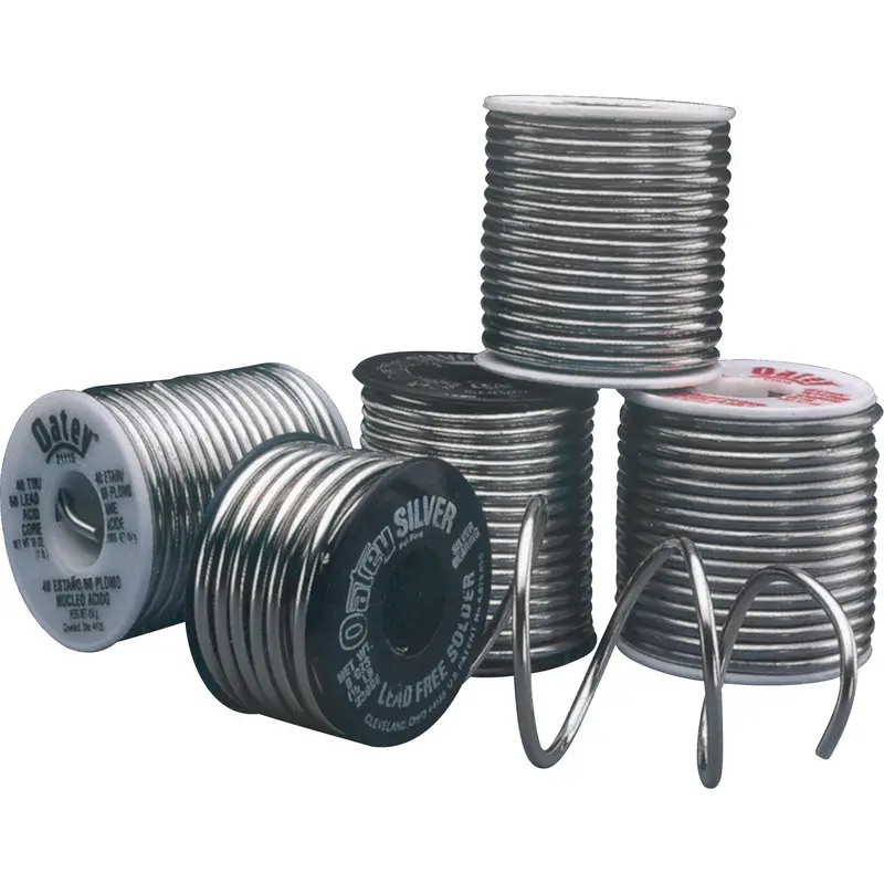 40/60 General Purpose Solder, Lead-Based, 40% Tin 60% Lead, Acid Core, 0.125" Dia. 1