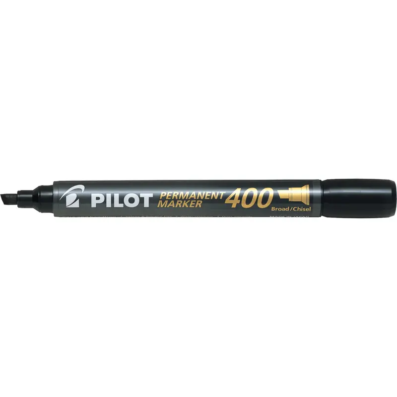 400 Permanent Marker, Chisel, Black 1