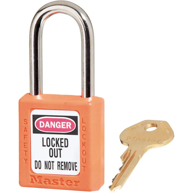 410 Series Zenex™ Padlocks - Set Of Twelve, Safety Padlock, Keyed Alike, Thermoplastic, 1-1/2" Width 1
