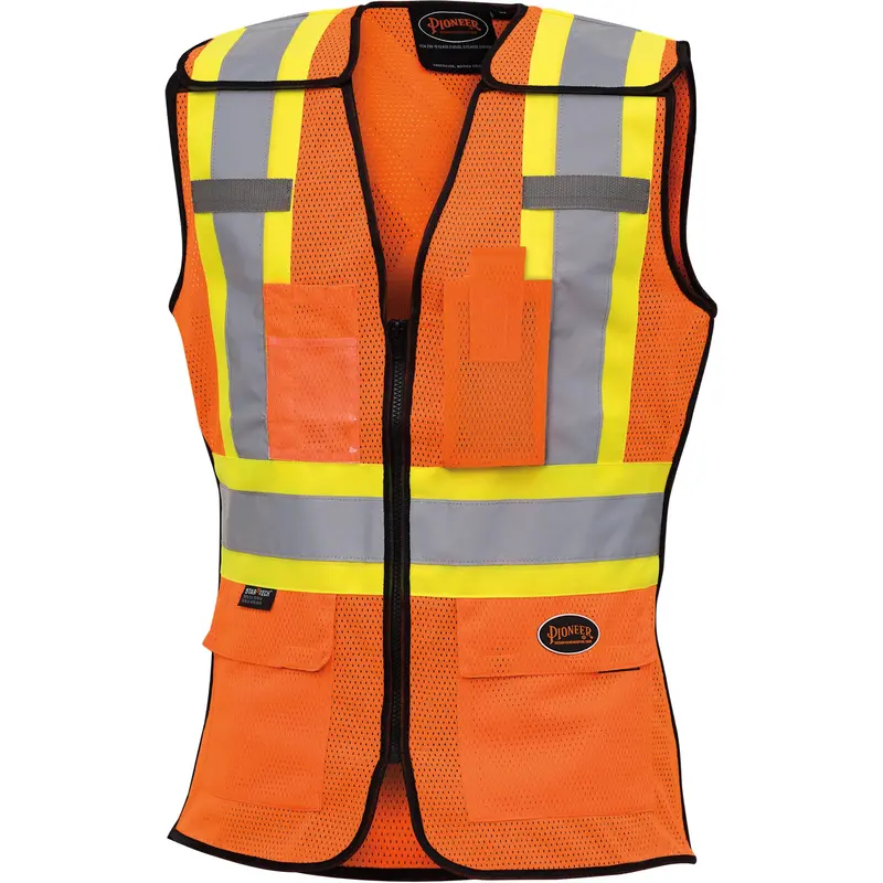 486 Women's High-Visibility Safety Tear-Away Vest, High Visibility Orange, Small, Polyester 1