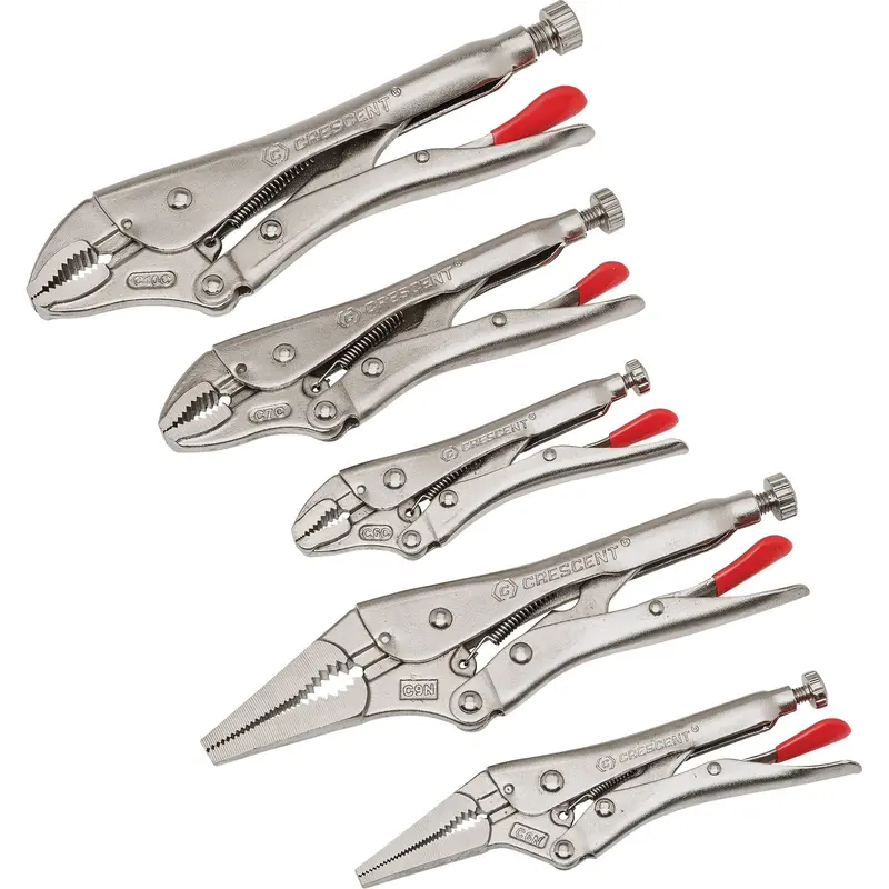 5-Piece Curved & Long Nose Locking Plier Set, 14-1/2" L 1