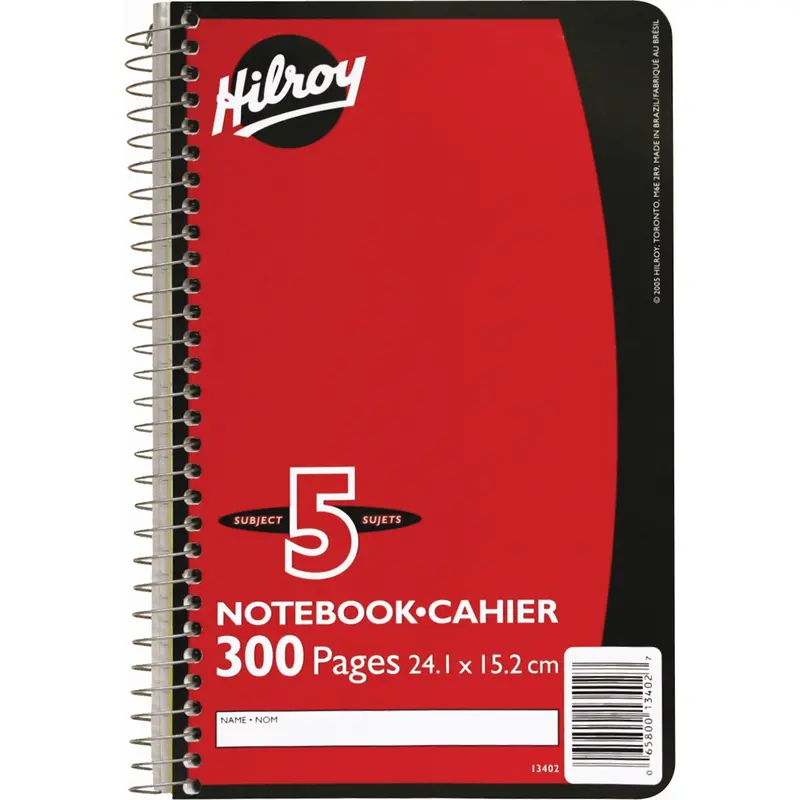 5 Subject Spiral Notebook 1