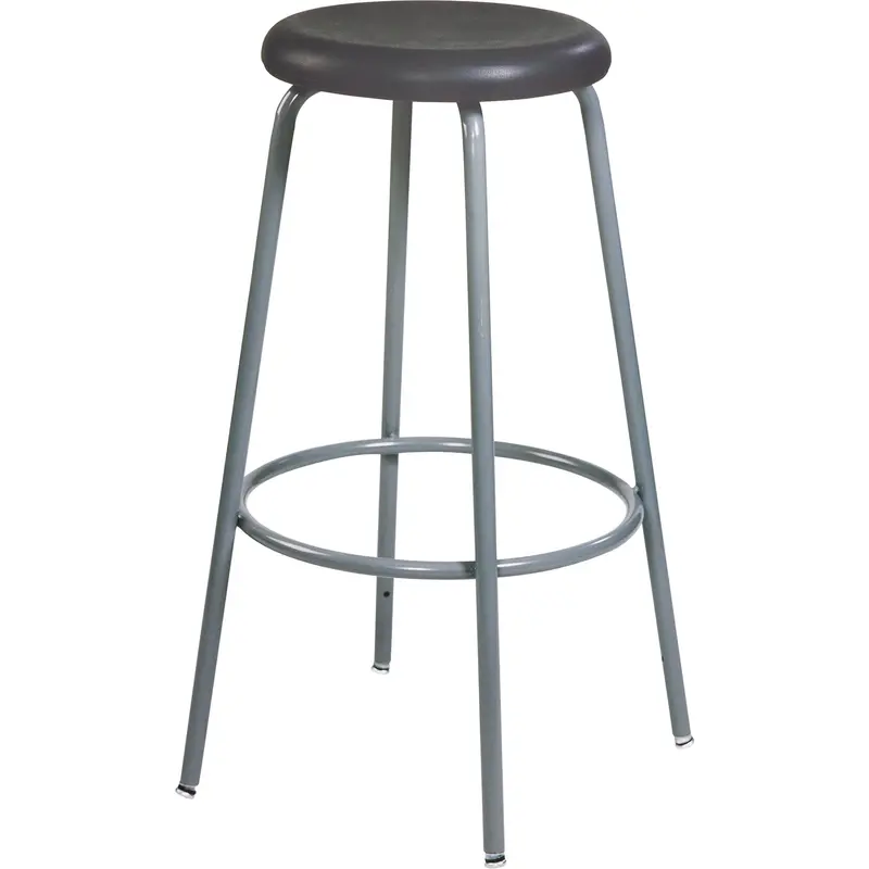 500 Series Stool, Stationary, Adjustable, 20" - 28", Polyurethane Seat, Black 1