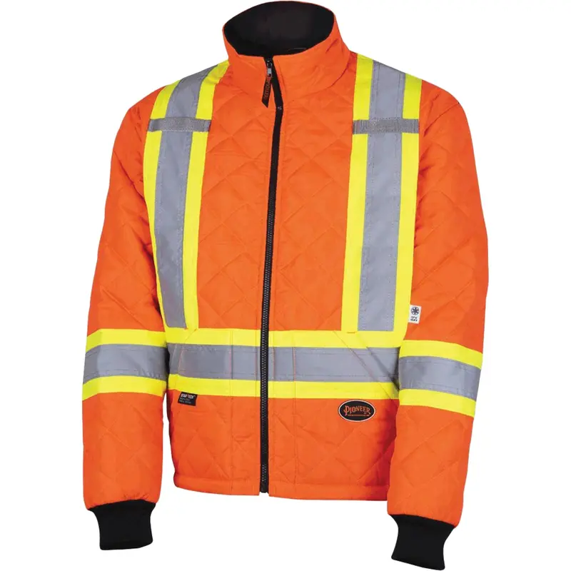 5015A Quilted Freezer Jacket, Polyester, High Visibility Orange, Medium 1