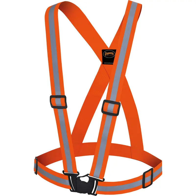 5496 High-Visibility Safety Sash, High Visibility Orange, Silver Reflective Colour, One Size 1