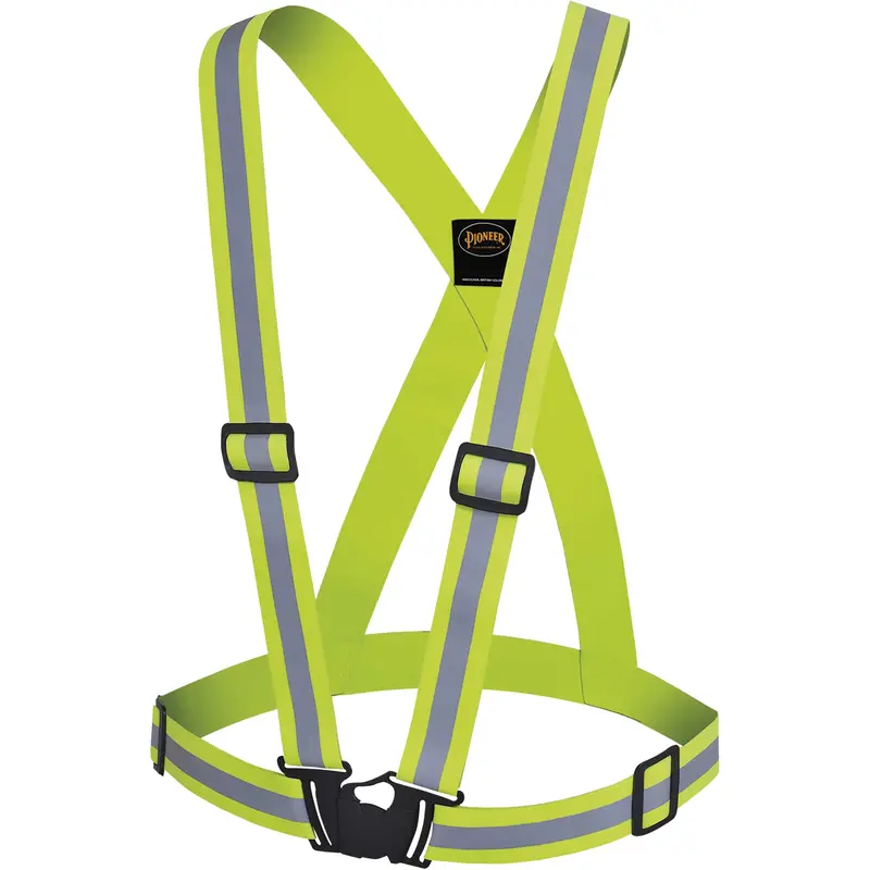 5497 Safety Sash, High Visibility Lime-Yellow, Silver Reflective Colour, One Size 1