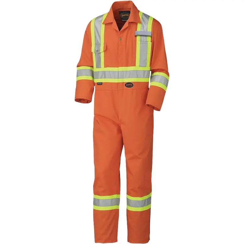 5513 Industrial Wash Coveralls, 42, High Visibility Orange 1