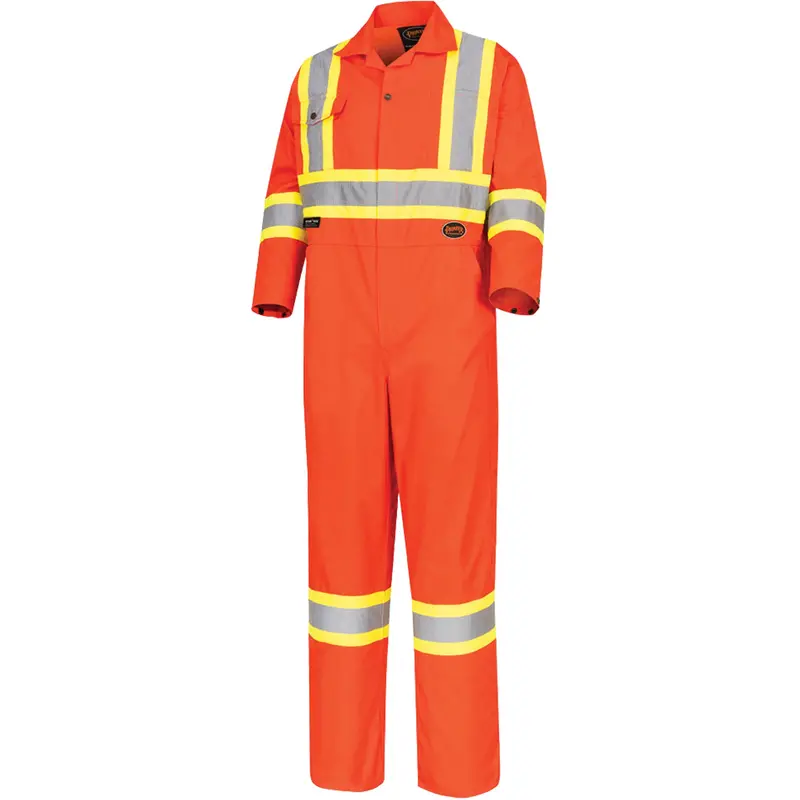 5514 High-Visibility Safety Coveralls, 40, High Visibility Orange 1