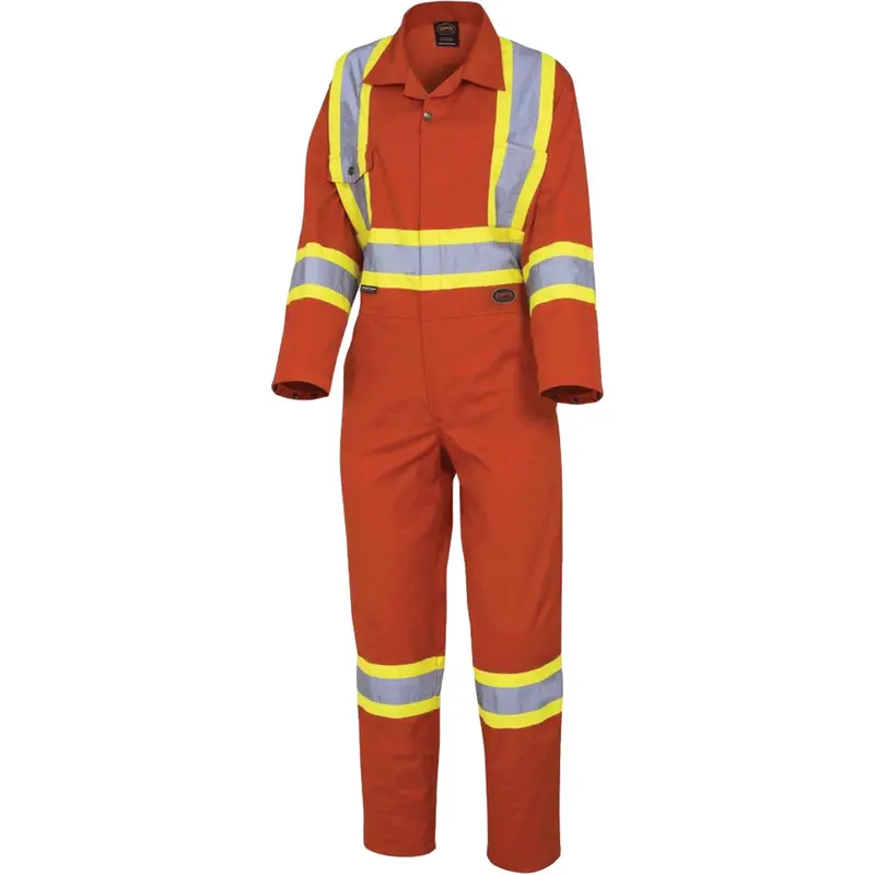 5514W Women's Safety Coveralls, Medium, High Visibility Orange 1