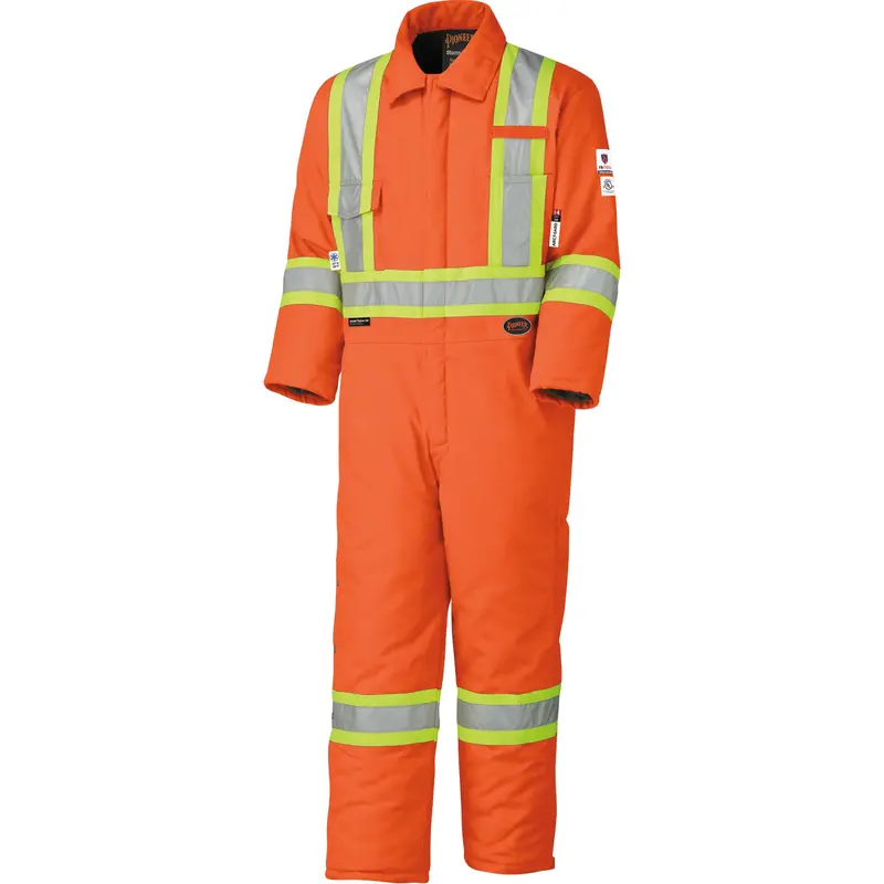 5532A High Visibility Fr Rated & Arc Rated Safety Coveralls, Size X-Large, High Visibility Orange, 58 Cal/Cm² 1