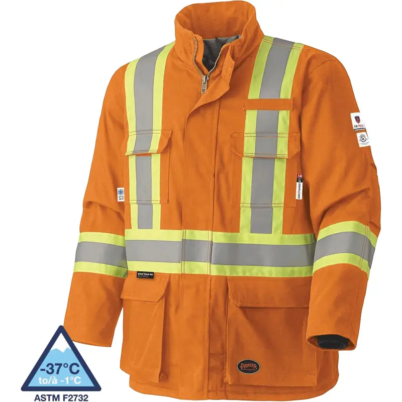 5533 Flame-Resistant Safety Parka, X-Large, High Visibility Orange, 58 Cal/Cm² 1