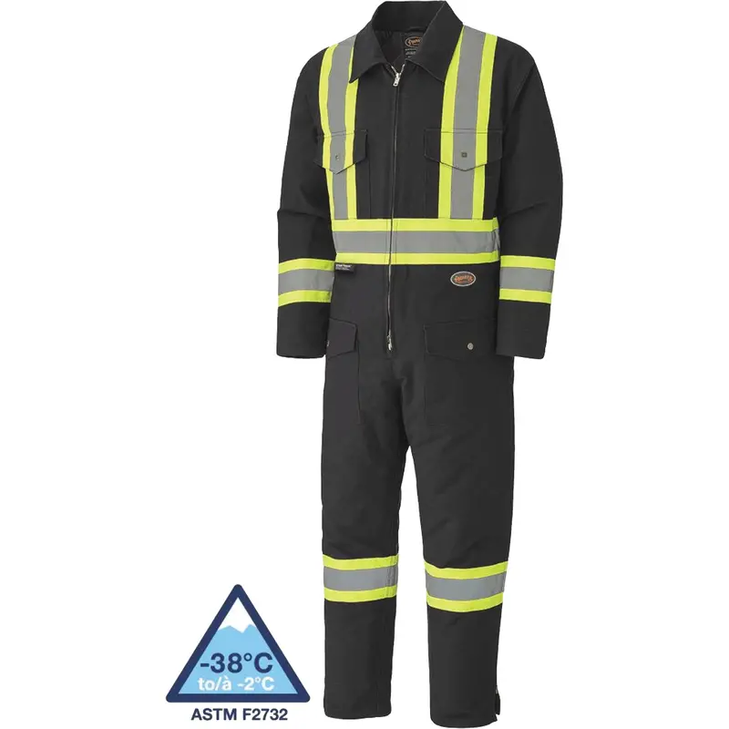 5539Bka Quilted Duck Coveralls, Medium, Black 1
