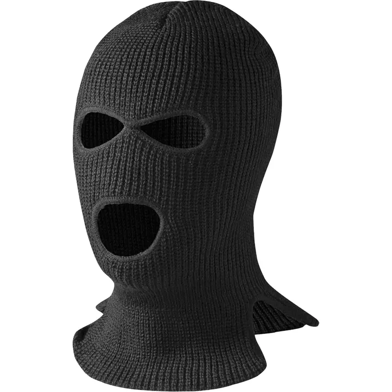 560-B 3-Hole Balaclava, Acrylic, Black 1
