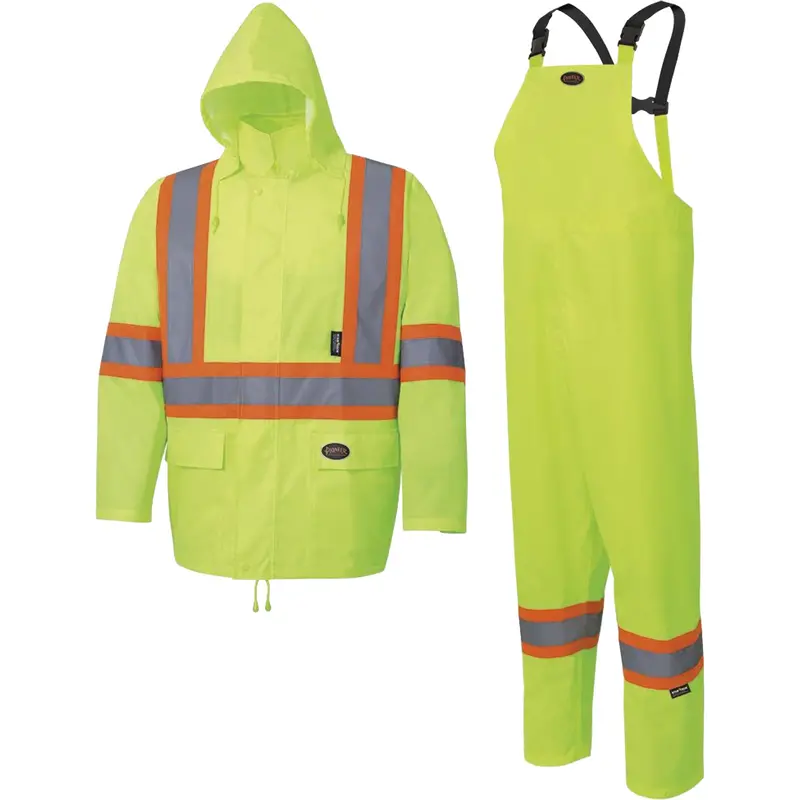 5619 150D Oxford Rain Suit, Polyester, 2X-Large, Lime-Yellow 1