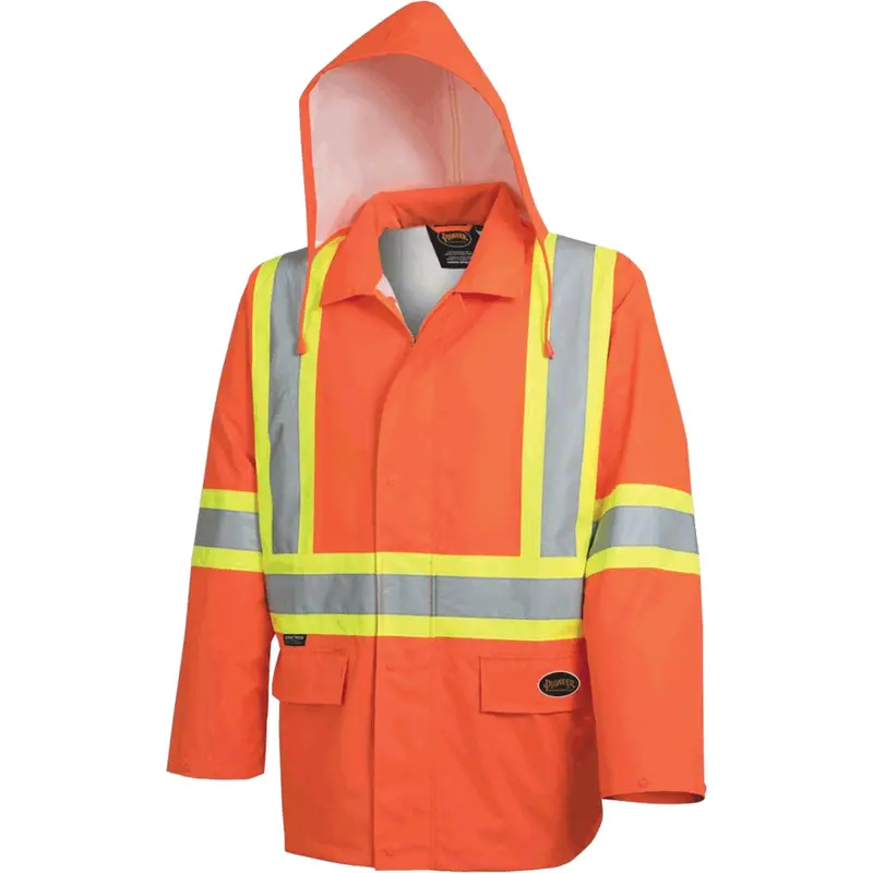 5626 The Rock 300D Waterproof Safety Jacket, Polyester, High Visibility Orange, 3X-Large 1