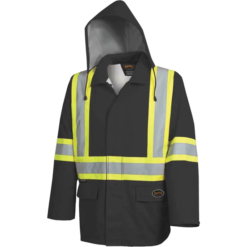 5628Bk The Rock 300D Waterproof Safety Jacket, Polyester, Black, 2X-Large 1