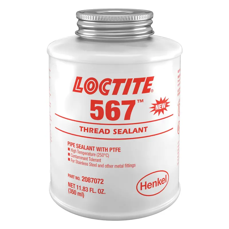 567 High Temperature Thread Sealant, Brush Top Bottle, 350 Ml, -53.88° C - 204° C/-65° F - 400° F 1