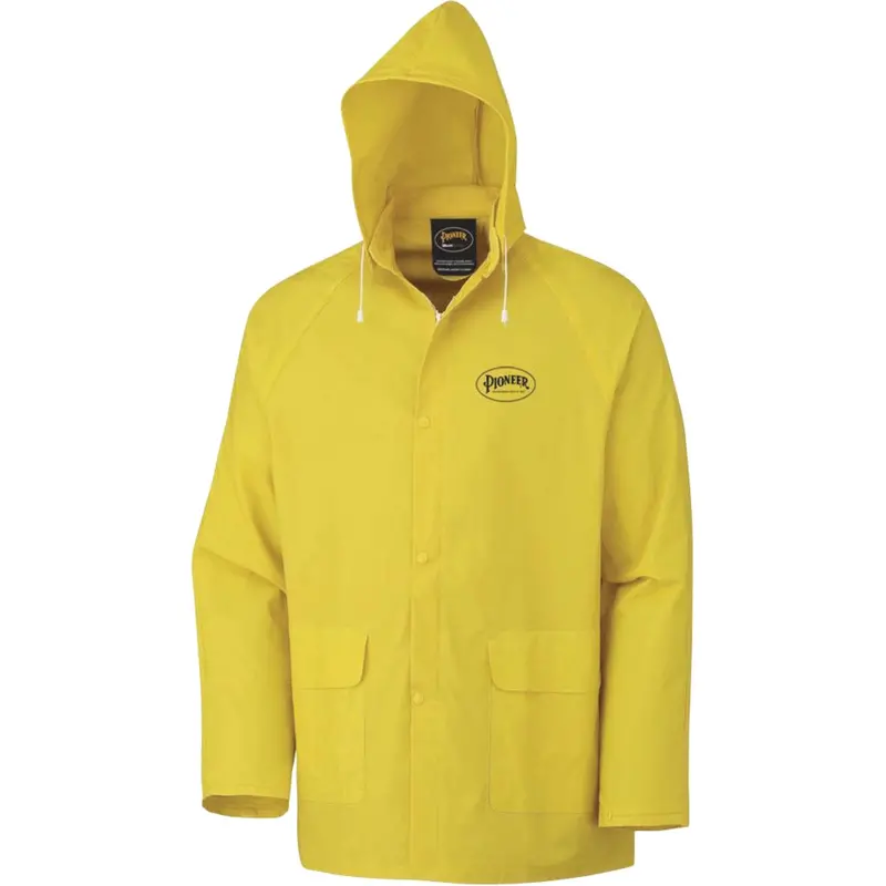 577J Rain Jacket, Polyester/Pvc, Large, Yellow 1