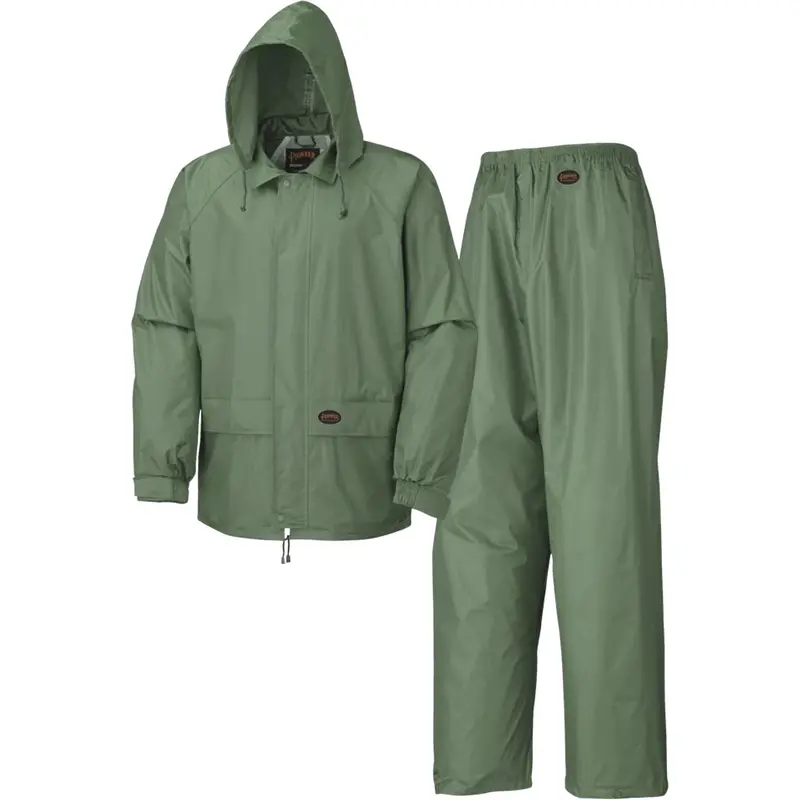 583 Rain Suit, Polyester/Pvc, Large, Green 1