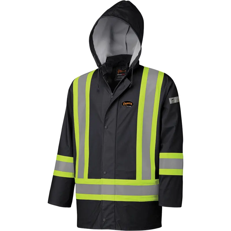 5894Bk Fire-Resistant Waterproof Safety Jacket, Polyurethane, Black, 2X-Large 1