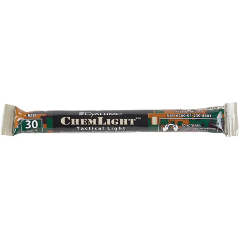 6" Cyalume® Lightsticks, Red, 30 Mins. Duration 1